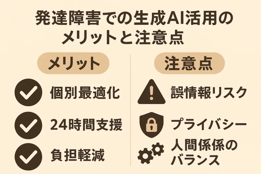 発達障害での生成AI活用のメリットと注意点