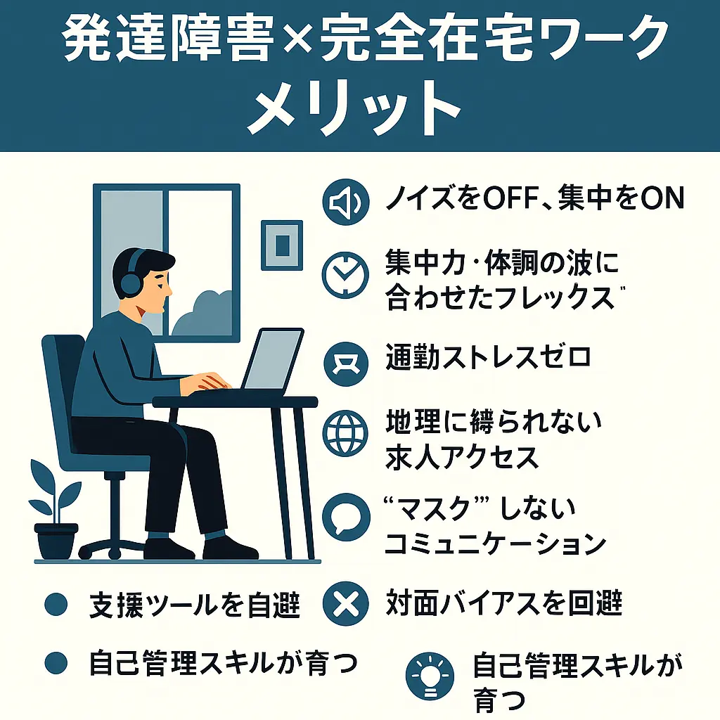 発達障害のある方が完全在宅ワークで働くメリット