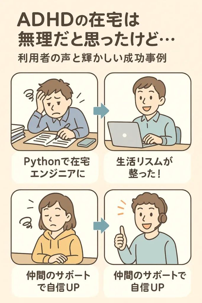 ADHDの在宅は無理だと思ったけど…」利用者の声と輝かしい成功事例