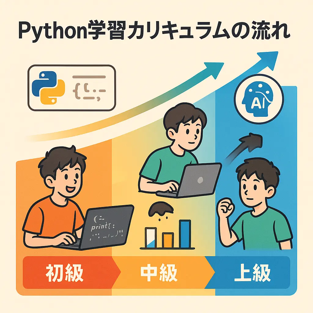 就労移行支援でPython学習カリキュラムの流れ