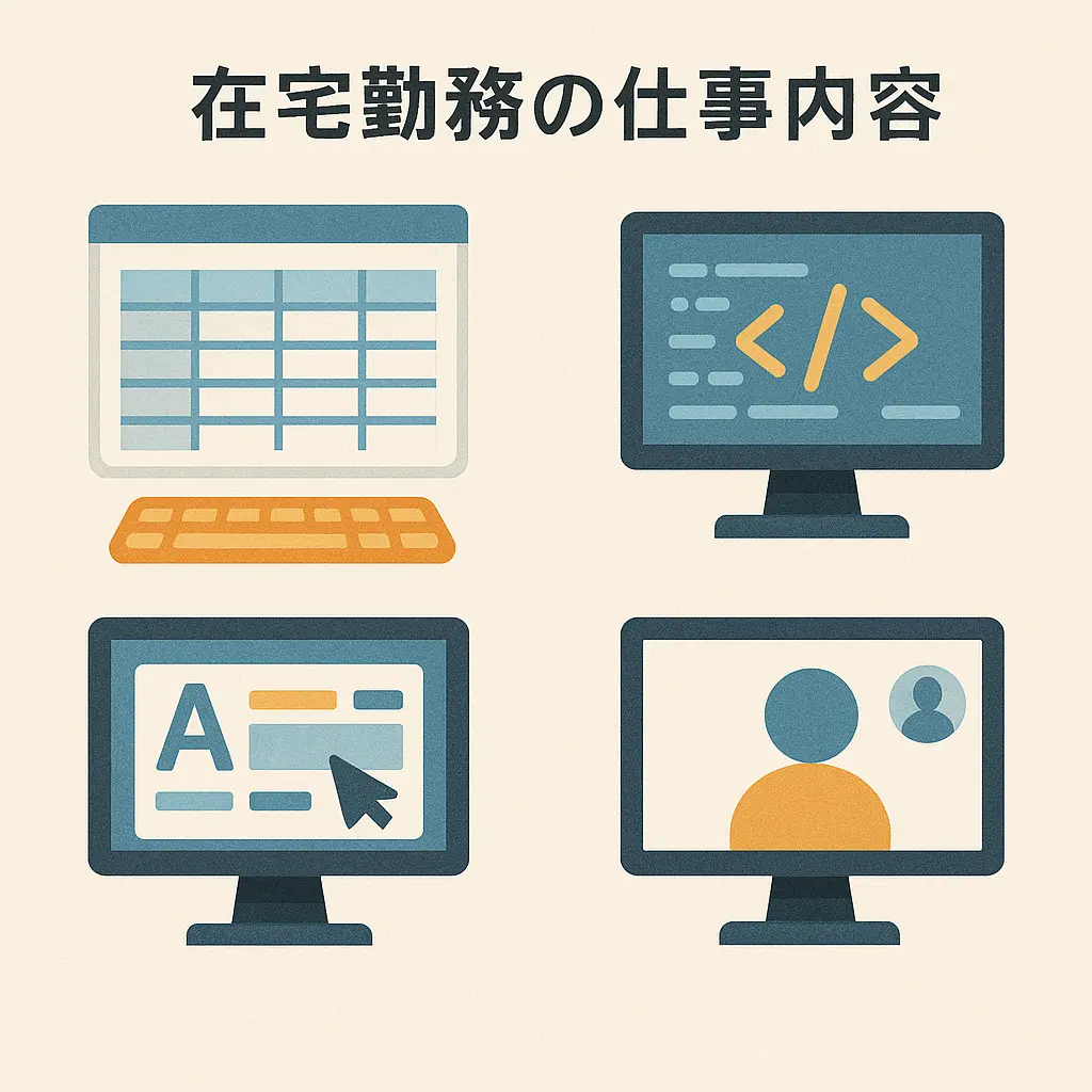 在宅勤務での就職先と業務内容