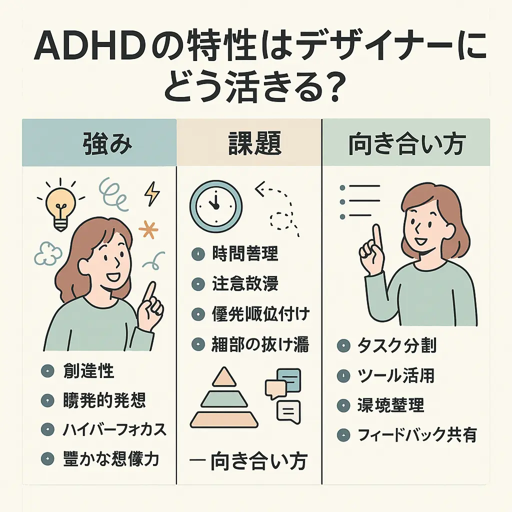 ADHDの特性はデザイナーにどう活きる?強みと課題への向き合い方