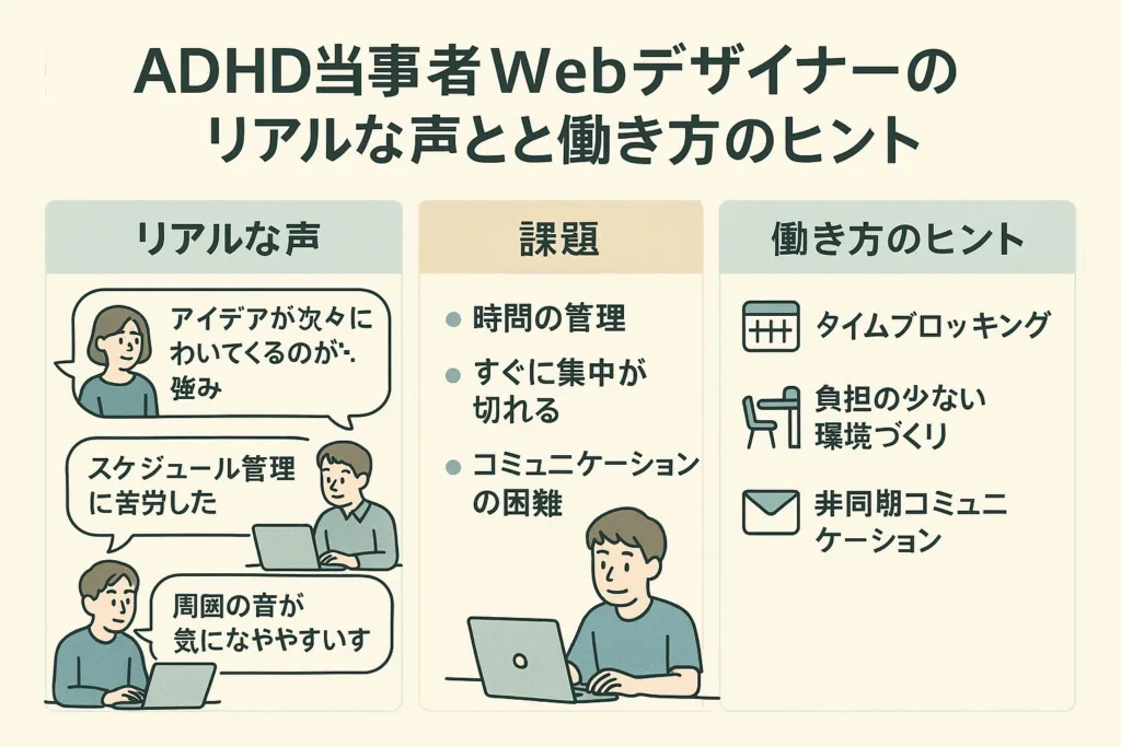 ADHD当事者Webデザイナーのリアルな声と働き方のヒント