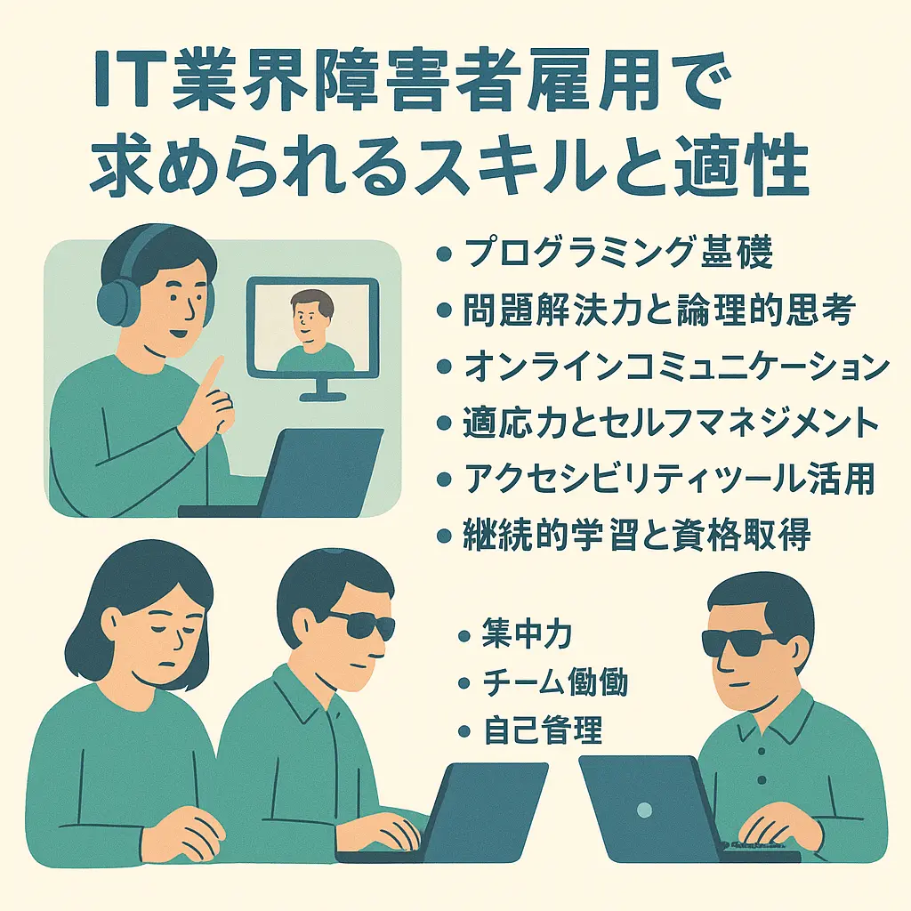 IT業界障害者雇用で求められるスキルと適性