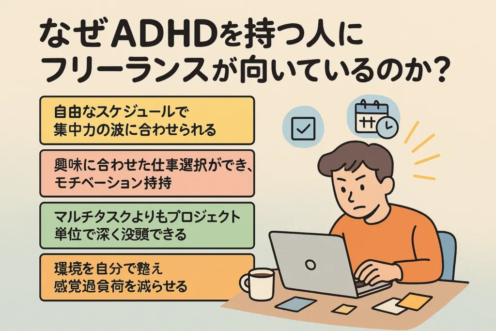 なぜADHDを持つ人にフリーランスが向いているのか？