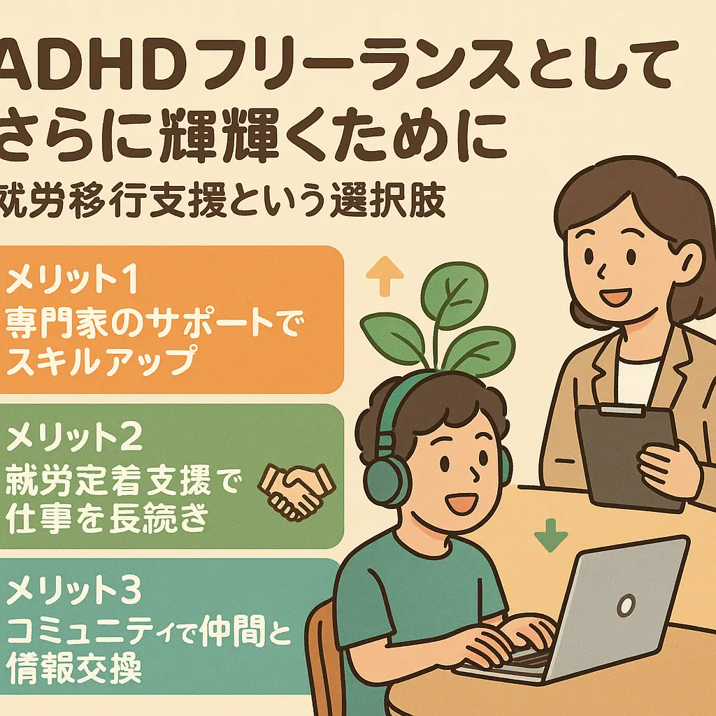 ADHDフリーランスとしてさらに輝くために：就労移行支援という選択肢