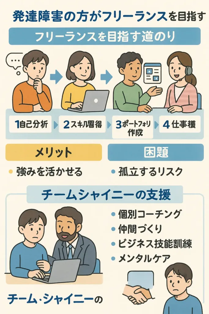 発達障害の方がフリーランスを目指す道と就労移行支援「チームシャイニー」の支援
