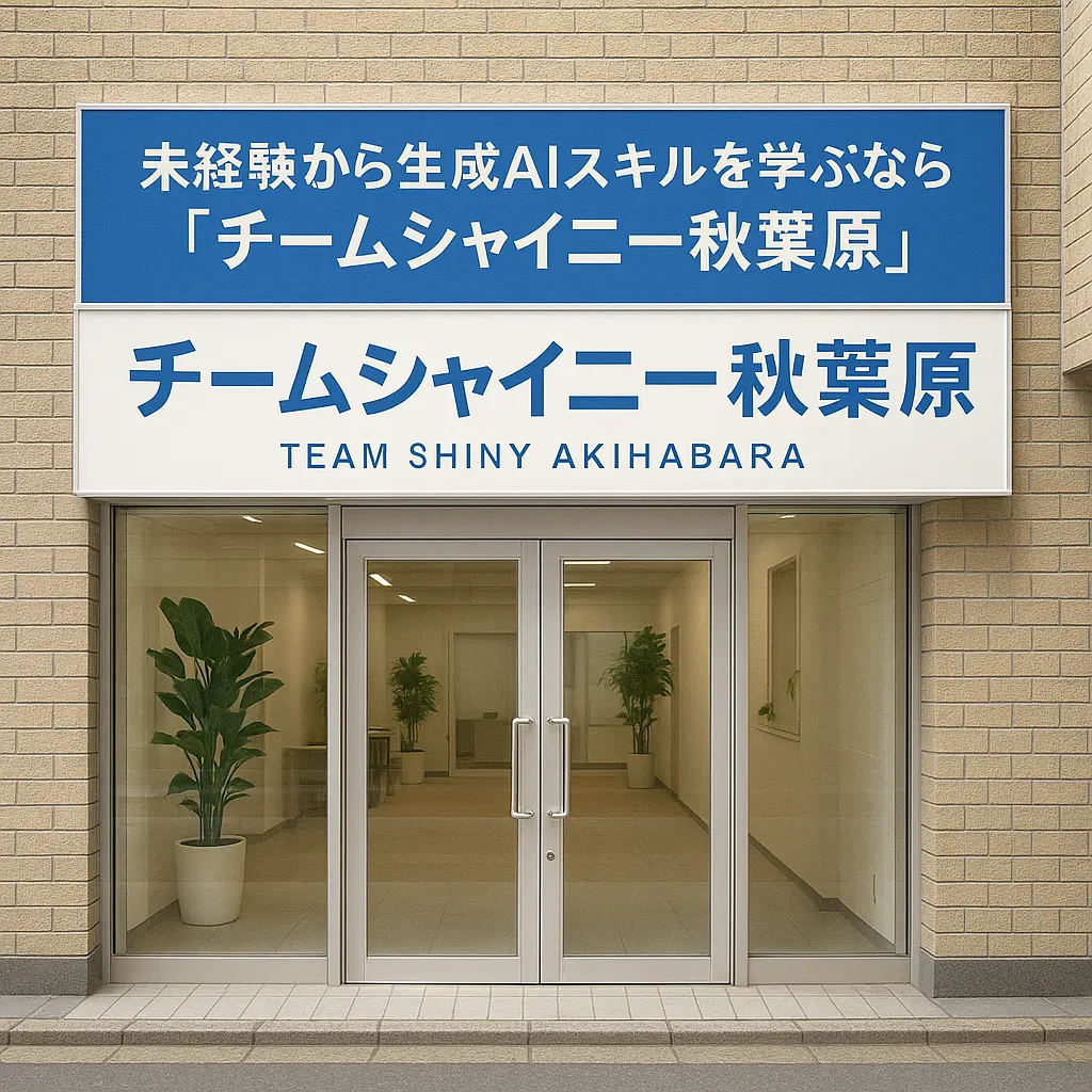 未経験から生成AIスキルを学ぶなら「チームシャイニー秋葉原」